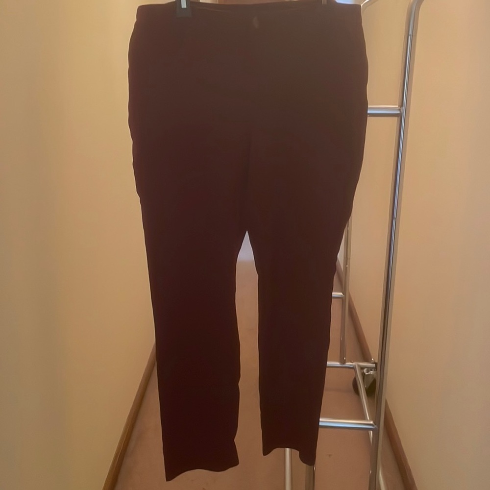 Christopher & Banks maroon, stretch-slimming pants.
